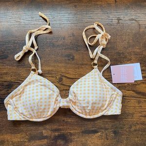 Yellow gingham bikini top- Dippin’ Daisy’s Elise